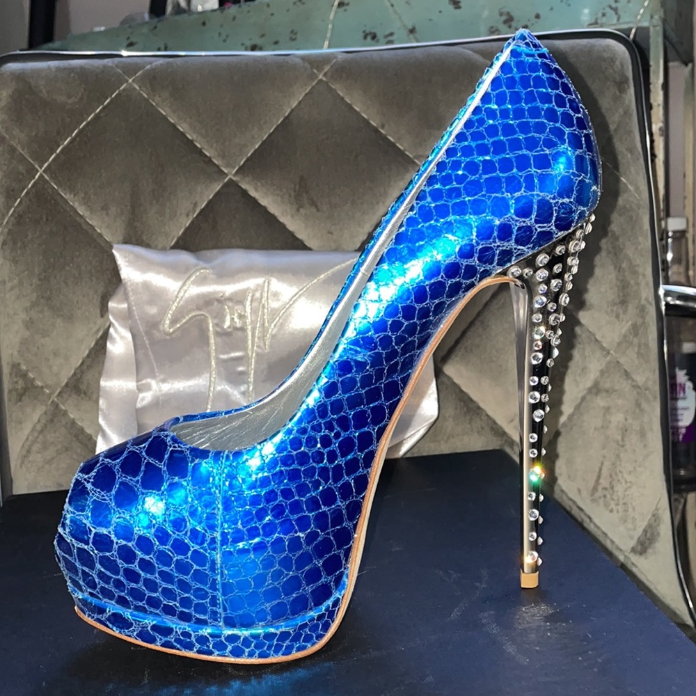 Giuseppe Zanotti Sharon 105 Turquoise / Royal Blue
